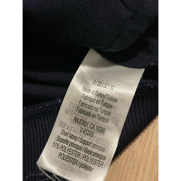 Lacoste Navy Blue Track Jacket Women's 32 US XS Full Zip Paris White Stripe - Picture 11 of 11